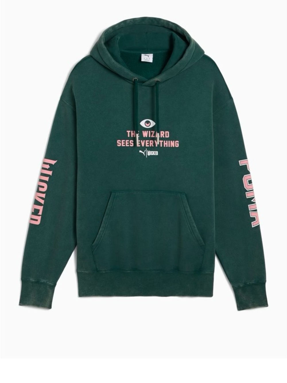 PUMA  X Wicked Oz Fleece Pullover Hoodie Mens Green Casual Outerwear 63668460